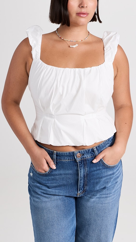 Lioness Almost Famous Top: Elevate Your Style with Balloon Hem & Back Zip