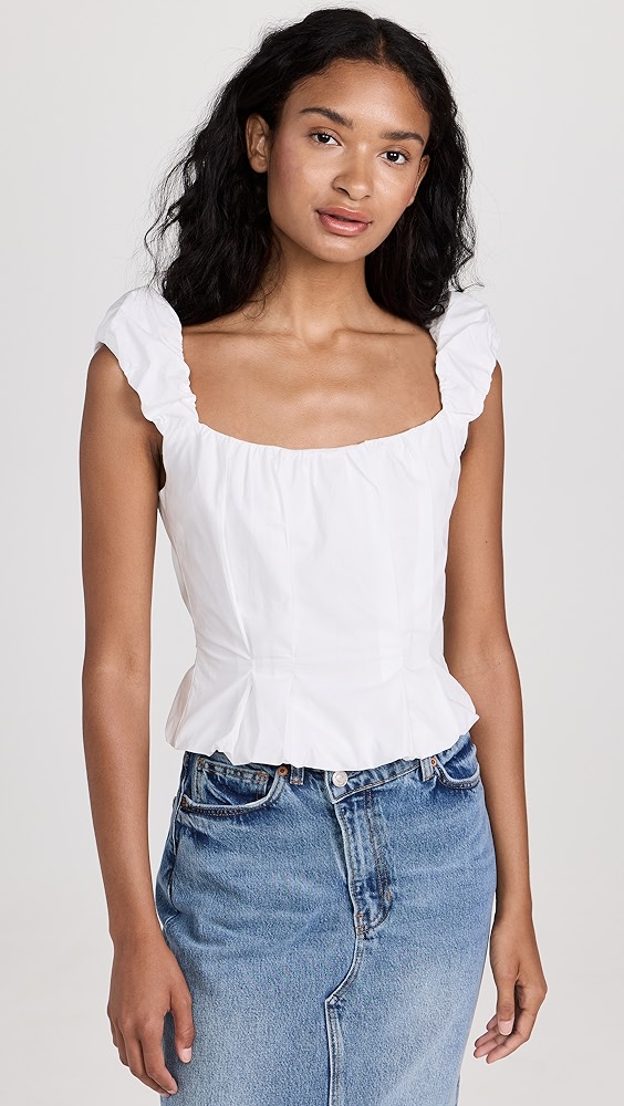 Lioness Almost Famous Top: Elevate Your Style with Balloon Hem & Back Zip